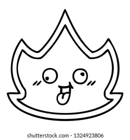 dibujo en línea de un incendio