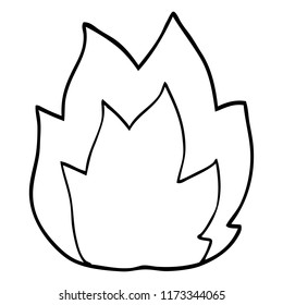 Line Drawing Cartoon Fire Explosion Stock Vector (royalty Free) 1173344065