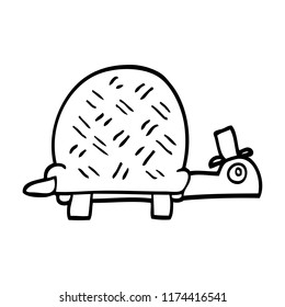 line drawing cartoon funny tortoise