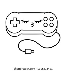 dibujo de línea de un controlador de juego