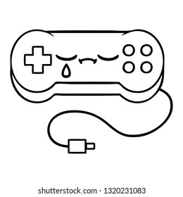dibujo de línea de un controlador de juego