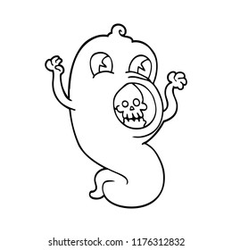 line drawing cartoon ghost
