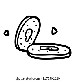 line drawing cartoon gold coins