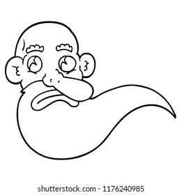 line drawing cartoon grumpy old man