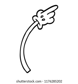 line drawing cartoon of a hand gesture