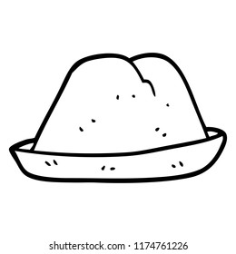 sombrero de dibujo de línea