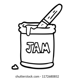 dibujo en línea caricatura jam jar