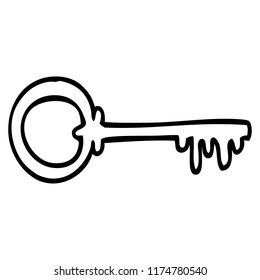 line drawing cartoon key