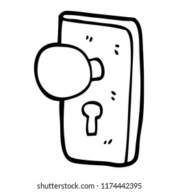line drawing cartoon key hole
