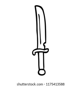 line drawing cartoon knife