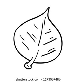 line drawing cartoon leaf