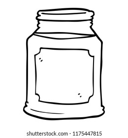 line drawing cartoon liquid in a jar