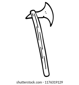 Zeichenkartoon mit langer Axt