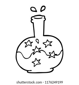 line drawing cartoon magic potion
