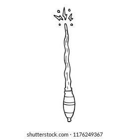 Line Drawing Cartoon Magic Wand Stock Illustration 1180929688 ...