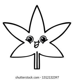 dibujo de una hoja de marihuana