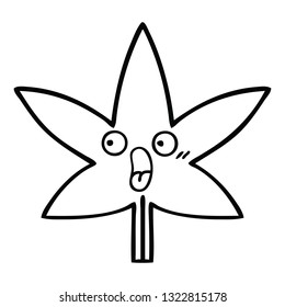 dibujo de una hoja de marihuana