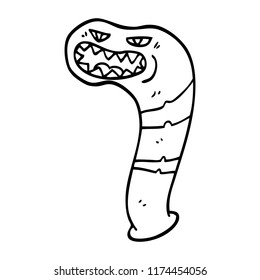 Line Drawing Cartoon Monster Leech Stock Vector (Royalty Free) 1175418613