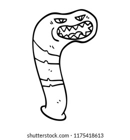 Line Drawing Cartoon Monster Leech Stock Vector (Royalty Free) 1175418613