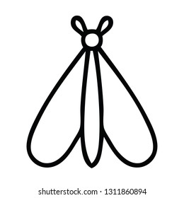 line drawing cartoon of a moth bug