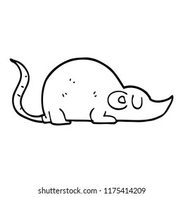 ratón de dibujos animados de líneas