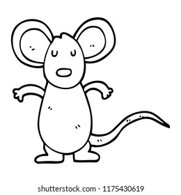 line drawing cartoon mouse