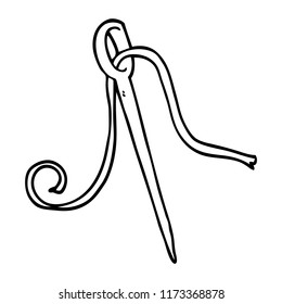 aguja de dibujo de línea y hilo de discusión