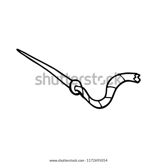 Line Drawing Cartoon Needle Thread Stock Vector Royalty Free 1172695054