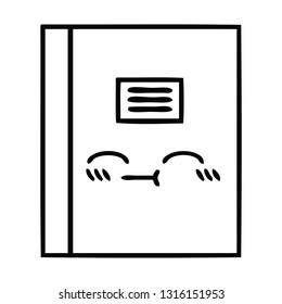 dibujo en línea de un bloc de notas