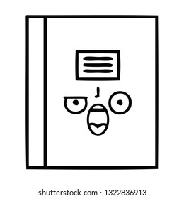 dibujo en línea de un bloc de notas