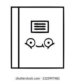 dibujo en línea de un bloc de notas