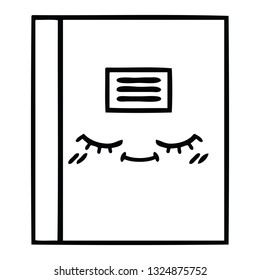 desenho em linha do desenho de um notebook
