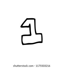 line drawing cartoon number 1 stock vector royalty free 1175503216 shutterstock
