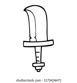 desenho de linha desenho desenho animado punhal velho