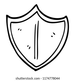dibujo en línea dibujos animados viejos escudo