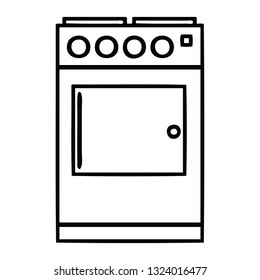 Line Drawing Cartoon Oven Cooker Stock Vector (Royalty Free) 1324016477 | Shutterstock