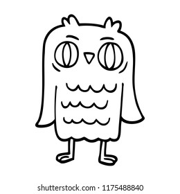 line drawing cartoon owl