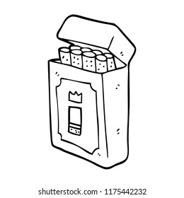 paquete de dibujos animados en línea de cigarrillos
