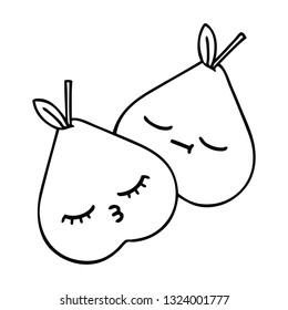 dibujo en línea de una pera