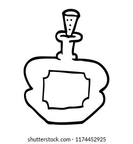 line drawing cartoon perfume bottle