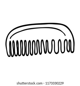 line drawing cartoon plastic comb