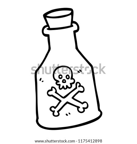 line drawing cartoon poison