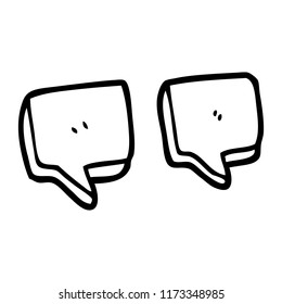 line drawing cartoon quotation marks