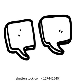line drawing cartoon quotation marks