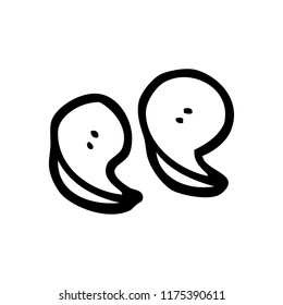 line drawing cartoon quotation marks