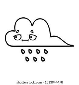 Zeichenkartoon einer Regenwolke