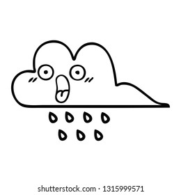dibujo en línea de una nube