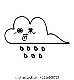 dibujo en línea de una nube
