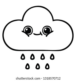 dibujo en línea de una nube