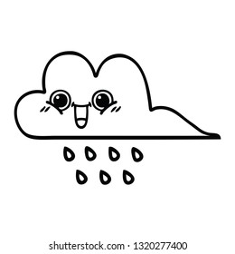 dibujo en línea de una nube